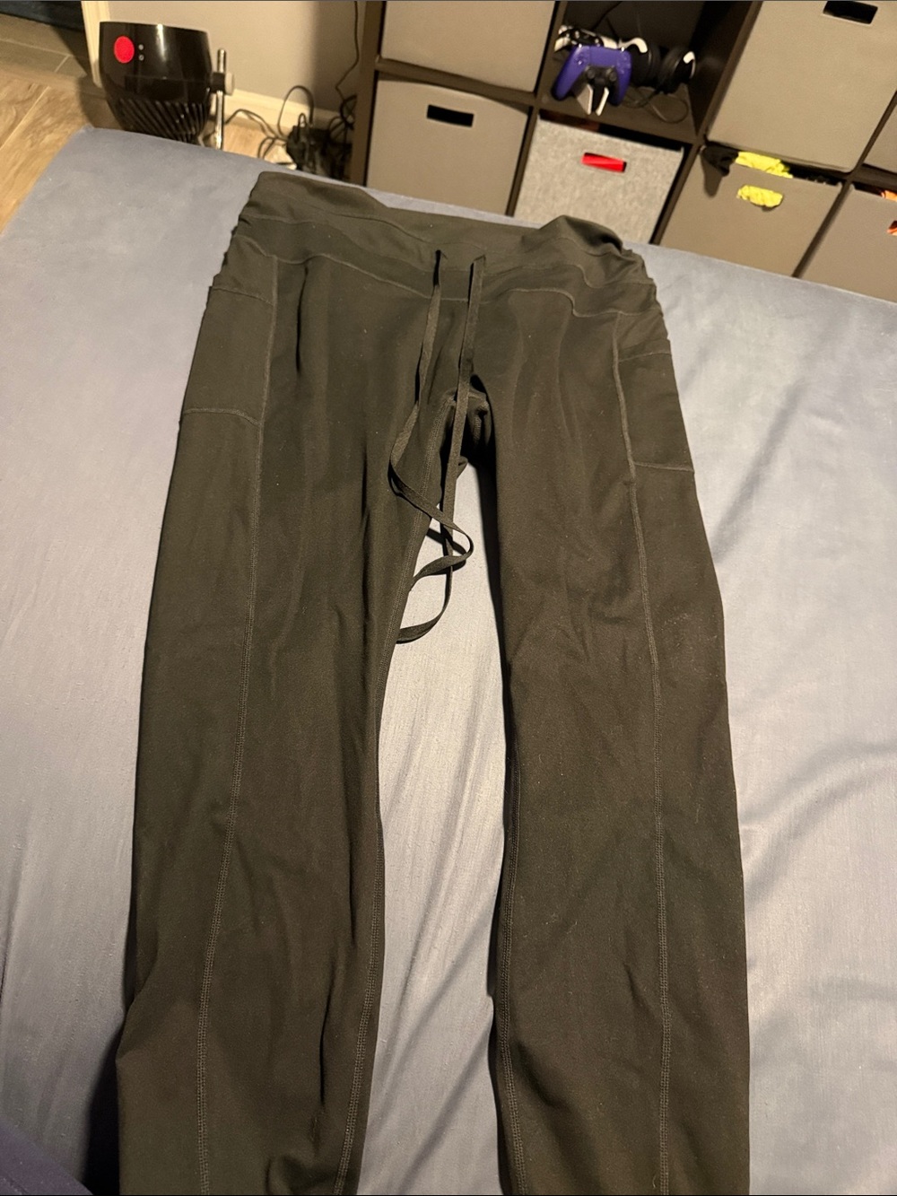 Popflex Black Drawstring Active leggings